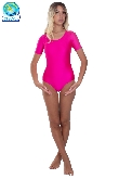 BODY DANZA IN LYCRA MEZZA MANICA FUCSIA DONNA